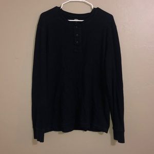 Navy button up thermal